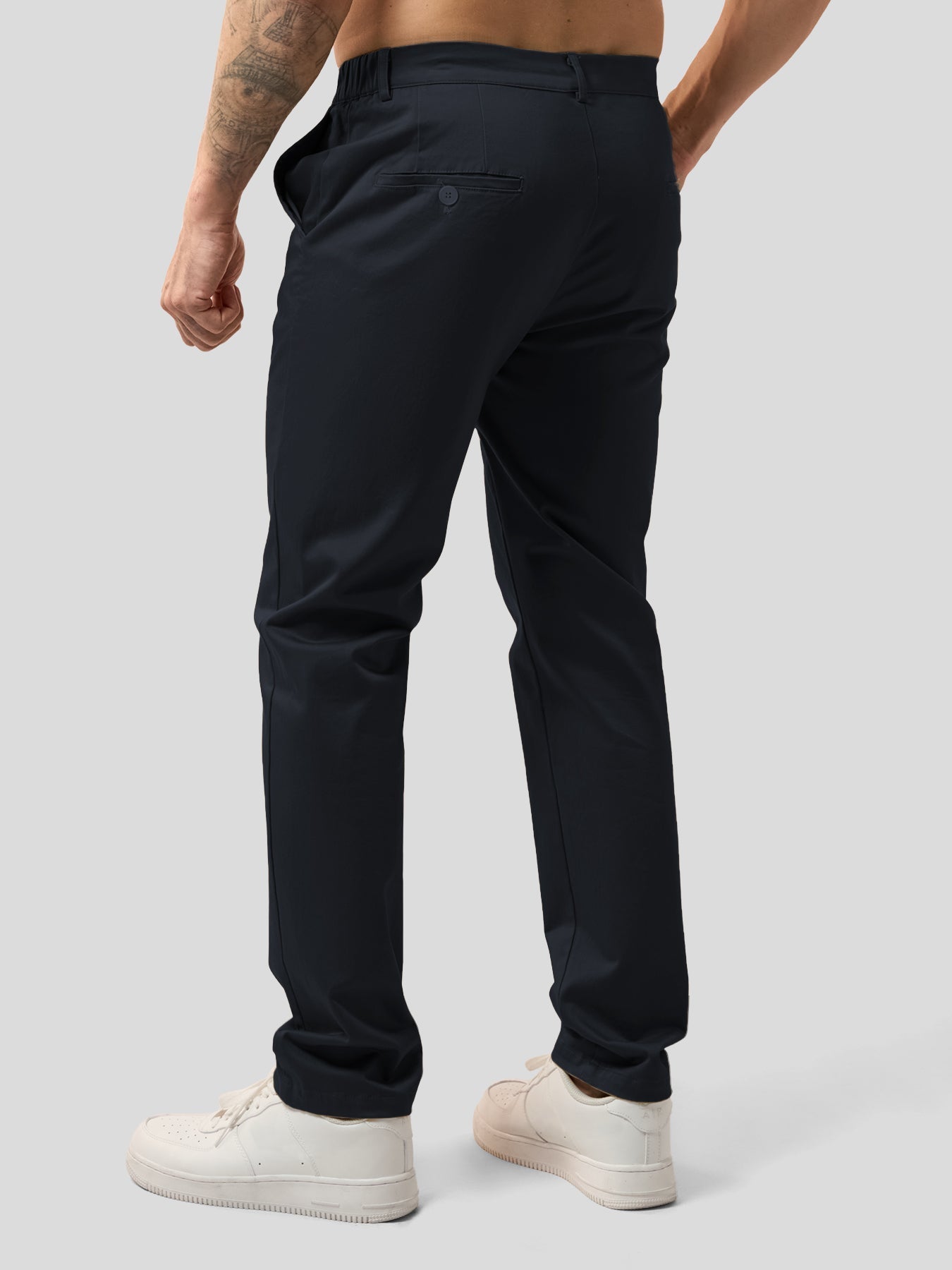 Cotton Sateen Chino Pants Stretch Work Travel