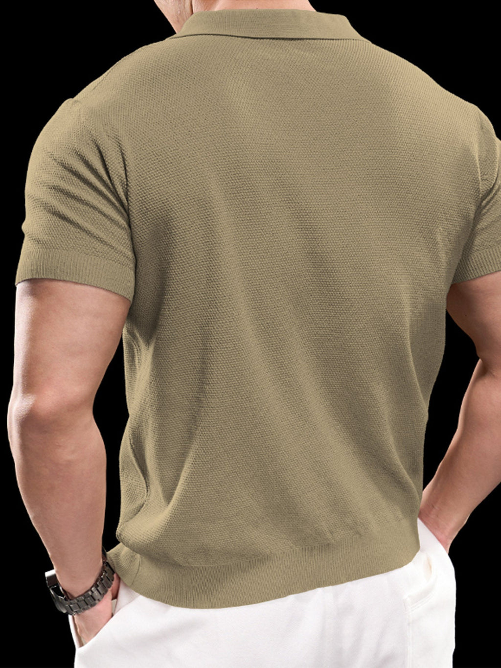 FlexKnit Active Knitted Zip Polo