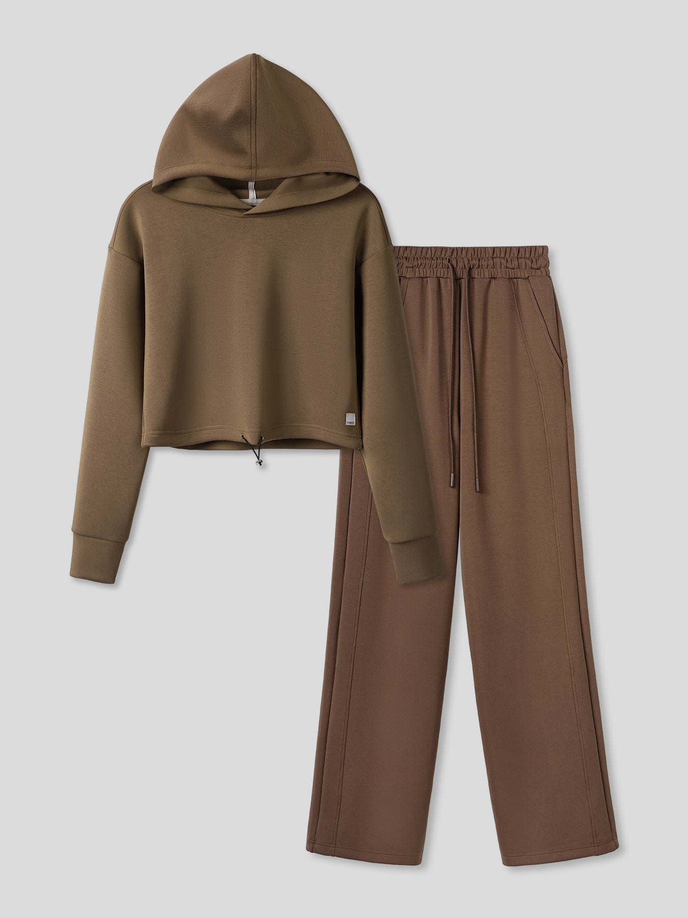 Women Modal Blend Hoodie And Wide Leg Pant Set