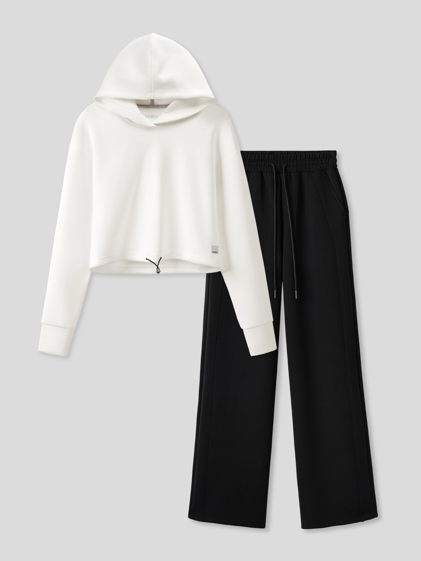 Women Modal Blend Hoodie And Wide Leg Pant Set